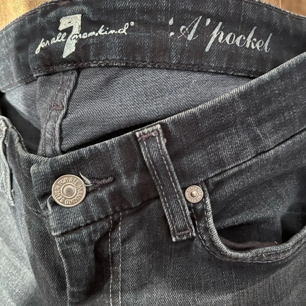 7 For All Mankind A-Pocket Flare Jeans Low Rise 25 - Picture 3 of 3